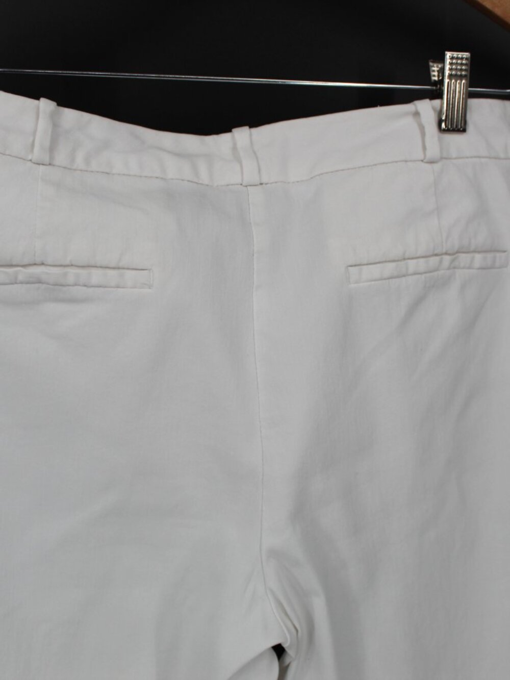WORTHINGTON Stretch Ankle Pants White Sz 14 Casual Stylish Crop - Picture 3 of 3